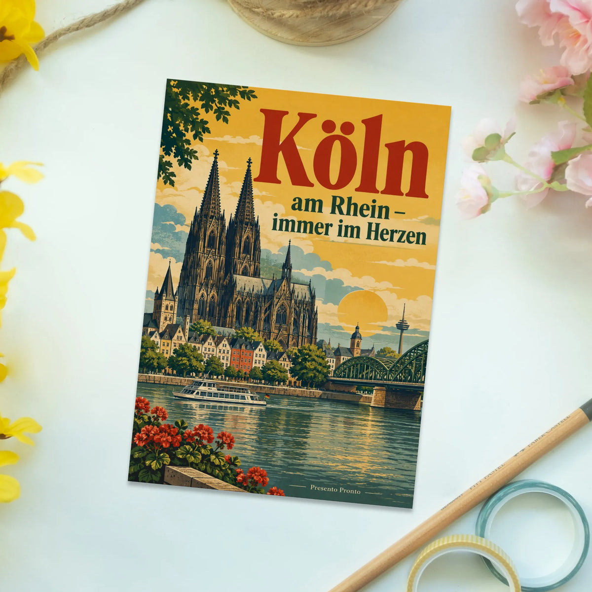Herzliche Postkarte aus Köln mit Dom am Rhein|p:2013252|h:ec86169b70c93c90021702b5a4b702cd