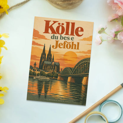 Herzliche Postkarte für Köln-Fans mit Kölner Dom|p:2013253|h:de5a62edafa74f103924b1b618018ea3