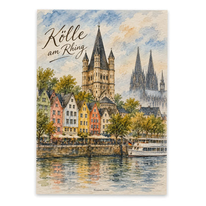 Herzliche Postkarte aus Köln mit Altstadt für Fans|p:2013254|h:252e0e4236ee1262b832c9efc94d2570