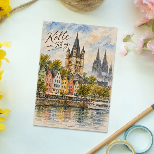Herzliche Postkarte aus Köln mit Altstadt für Fans|p:2013254|h:fa3b37f3c60cbae471e11df60a40209d