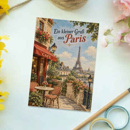 Nostalgische Postkarte aus Paris für Urlaubsgrüße mit Eiffelturm|p:2013258|h:3b6c40dfeefcc35c0fb3a497b7ac4727