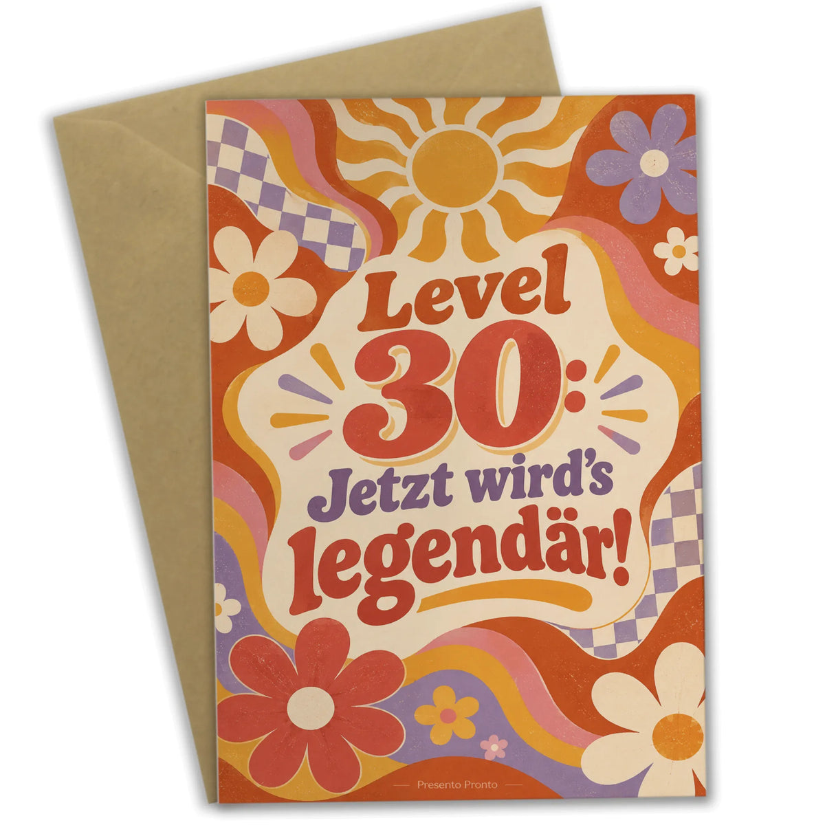 Lustige Geburtstagskarte zum 30. für Frauen mit Retro-Blumen|p:2013263|h:ba4e074586239eb7dd2a8149e61de52e
