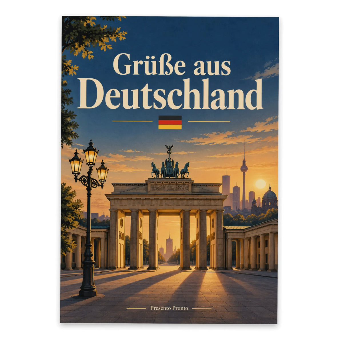 Herzliche Postkarte für Deutschlandurlaub mit Brandenburger Tor|p:2013274|h:66cbc9fa49d9763c21c12bd3b033797e