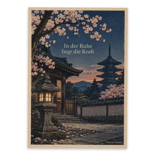 Besinnliche Postkarte für Japanfans mit Steinlaterne|p:2013289|h:edae9a1bf839b8491f0476922141e9de