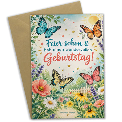 Fröhliche Einladungskarten mit Schmetterlingen zum Geburtstag|p:2013292|h:bce5b4fb3f9303a8e2efef3ec939cf6c