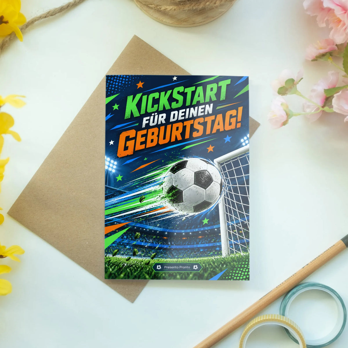 Coole Einladungskarten zum Kindergeburtstag Fußball mit Tor|p:2013298|h:03e62c5b154f55cf2dbdf769c20ddfa7