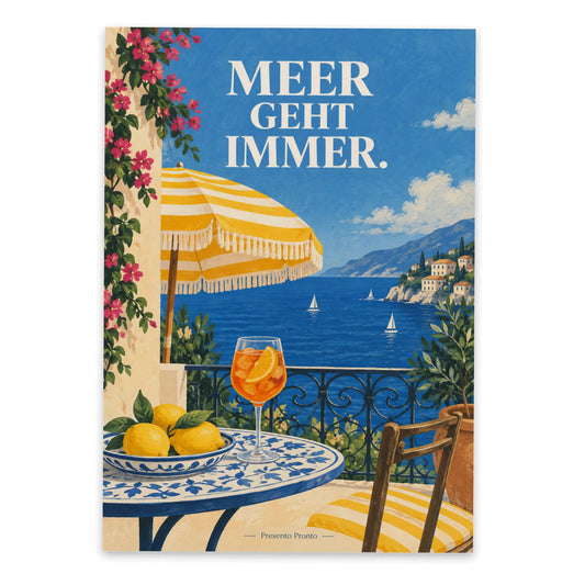 Lustige Postkarte für Urlaub mit mediterranem Balkon|p:2013309|h:a3ab43f8506cea1f8d61b67f0a6ed682