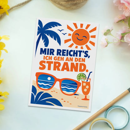 Lustige Postkarte für den Urlaub mit Sonnenbrille|p:2013310|h:af6cb9d1f44e026da52610c6c282390a