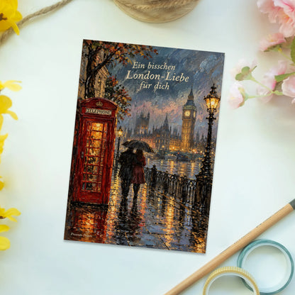 Romantische London-Postkarte für Fans mit Big Ben im Regen|p:2013316|h:0ba01742ff995780f7a52aa38bcd1a1f