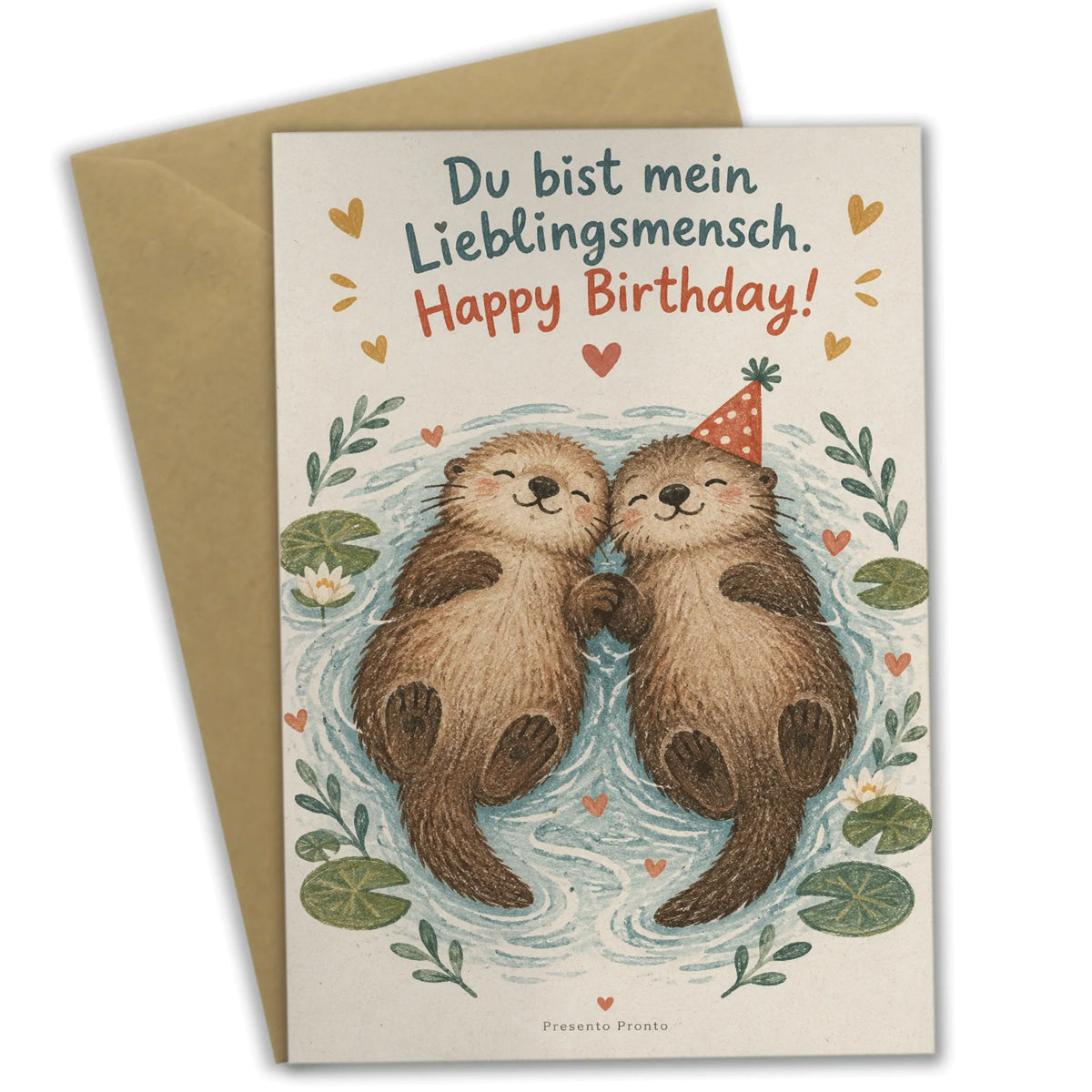 Liebevolle Geburtstagskarte für die Liebe mit Otterpaar|p:2013320|h:534eccf34c67615faa11dc61e0d63ff0