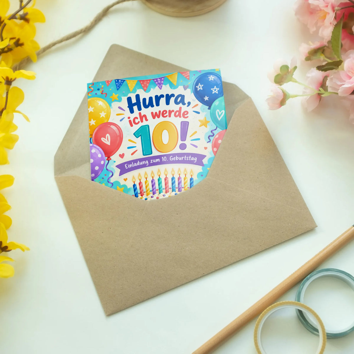 Fröhliche Einladungskarten zum 10. Geburtstag mit Luftballons|p:2013322|h:5bc8971c708eeb3a0c39f187f4f8d736
