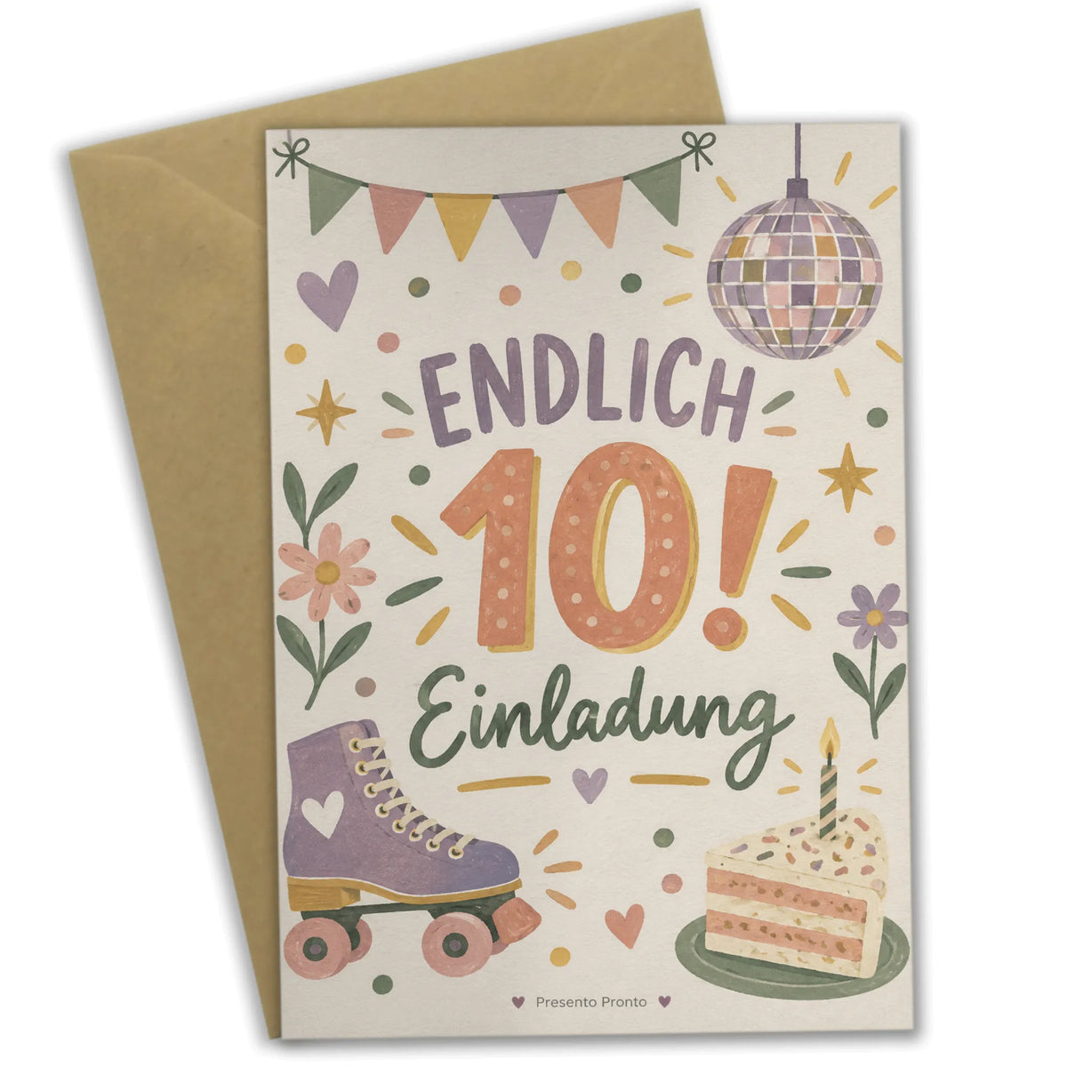 Lustige Einladungskarten zum 10. Geburtstag mit Disco-Kugel|p:2013325|h:ceb92d2ead0178820749fbf121c99a48