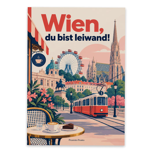 Lustige Postkarte aus Wien für Fans mit Riesenrad|p:2013334|h:38a17ceae0d5d5b363e2a1dd191956b2
