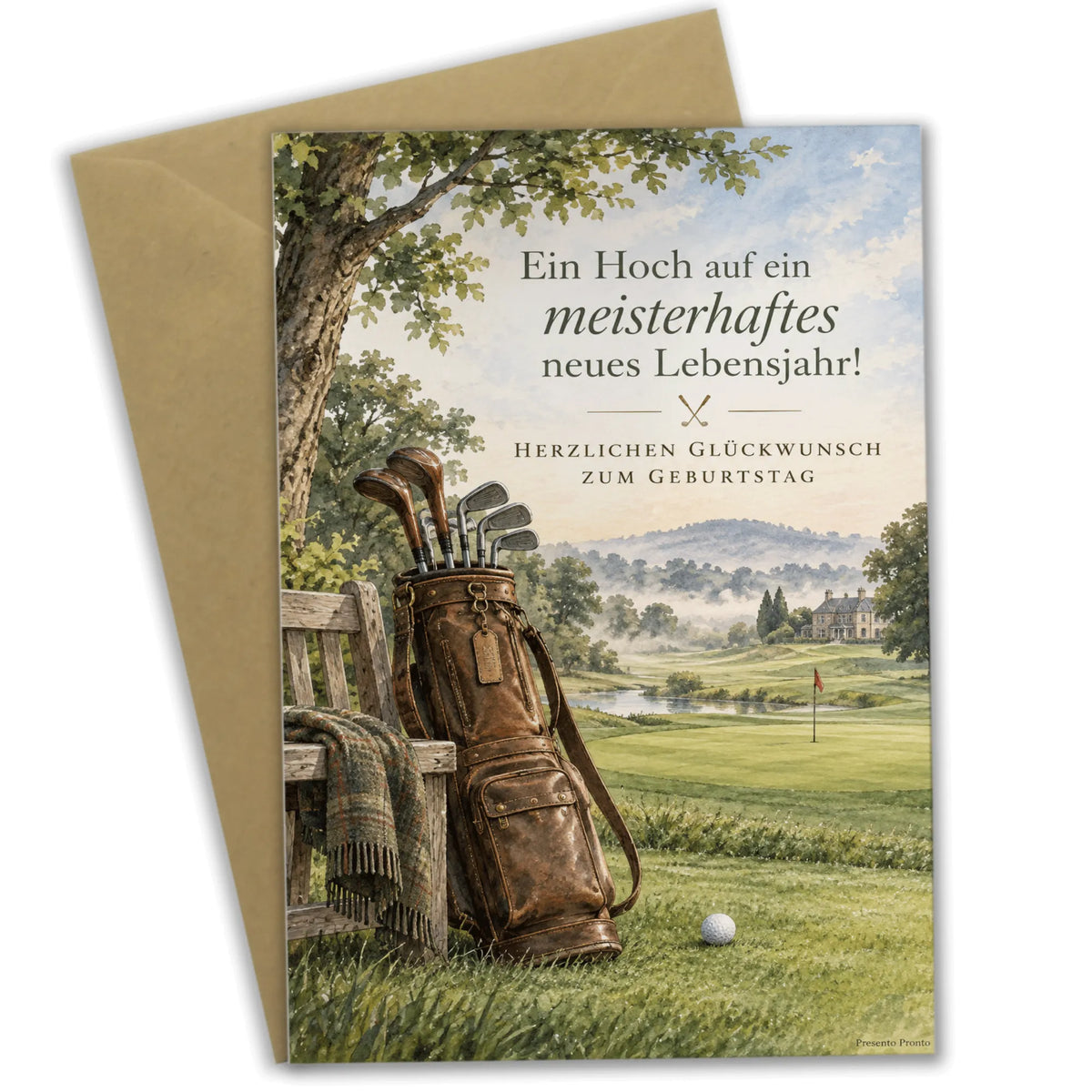 Elegante Geburtstagskarte für Golfer mit Vintage-Golfbag|p:2013342|h:4b7dc27a2a5e98ec572236f0d9fa3ad7