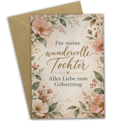Liebevolle Geburtstagskarte für die Tochter mit Wildblumen|p:2013344|h:2bb8cce6e9584c167a006a8b778b318d
