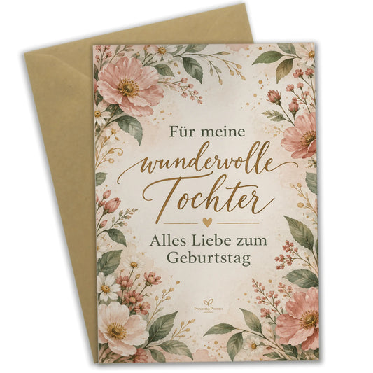 Liebevolle Geburtstagskarte für die Tochter mit Wildblumen|p:2013344|h:2bb8cce6e9584c167a006a8b778b318d