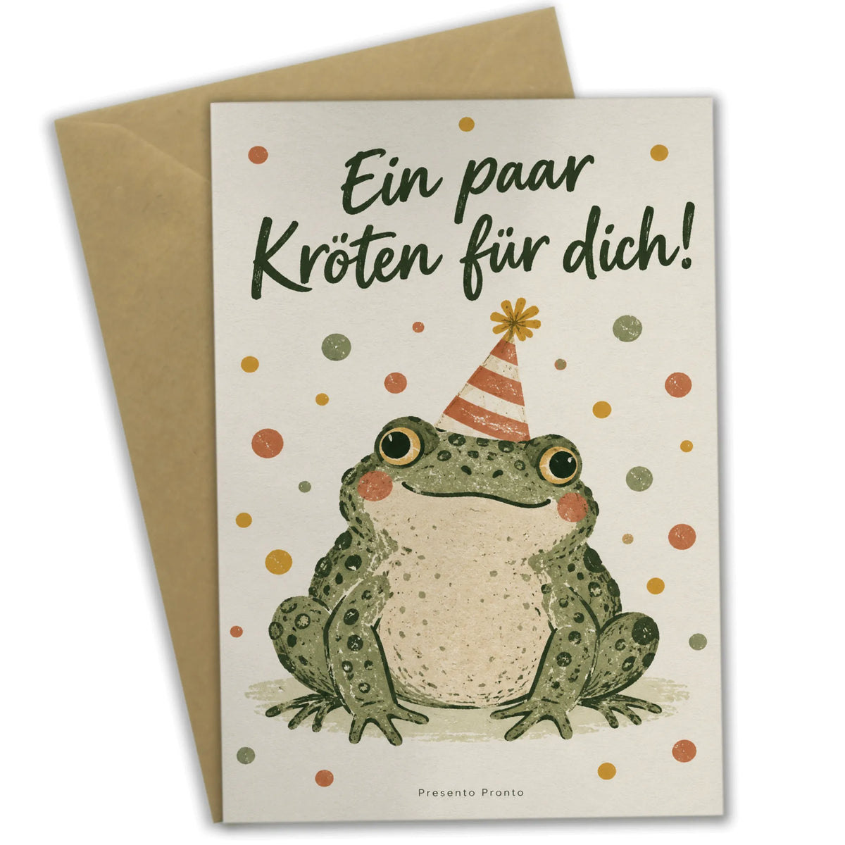 Lustige Geburtstagskarte für Geldgeschenk mit Kröte im Partyhut|p:2013349|h:d7e813047a5cfef365b6d7793f0d73a8