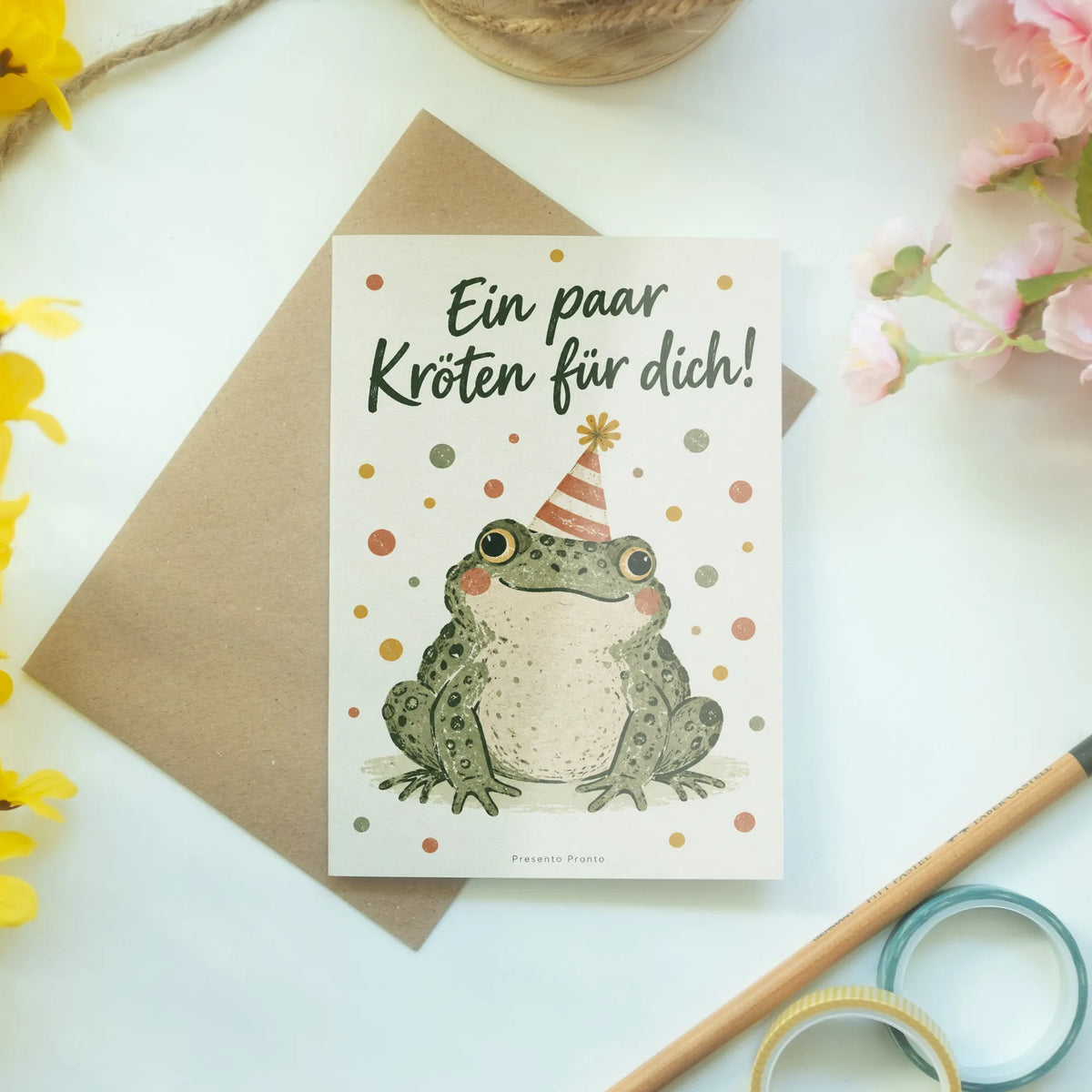 Lustige Geburtstagskarte für Geldgeschenk mit Kröte im Partyhut|p:2013349|h:03be8a099456e9476360b2b62a547bb3
