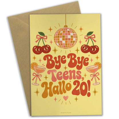 Lustige Geburtstagskarte zum 20. Geburtstag mit Disco-Kugel|p:2013359|h:bec206230e95694d753ff6ad17d264c1