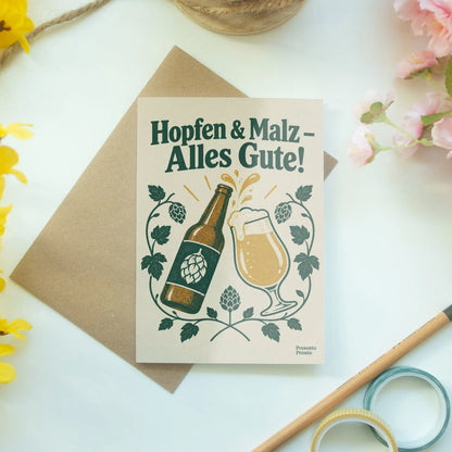 Lustige Geburtstagskarte für Bierfans mit Bierflasche und Glas|p:2013368|h:931dc962a118854bb269ffa7369c12b3