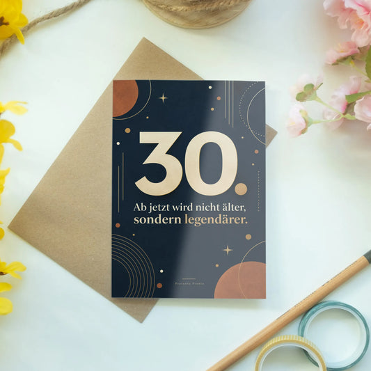 Coole Geburtstagskarte zum 30. für Männer mit goldener 30|p:2013379|h:01a1a9e683e967a90a105a9443de0ec6