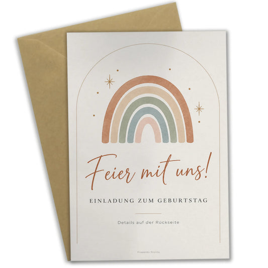 Fröhliche Einladungskarten mit Regenbogen zur Geburtstagsfeier|p:2013386|h:1c4130b0077df11782a6ca1a81ef5013