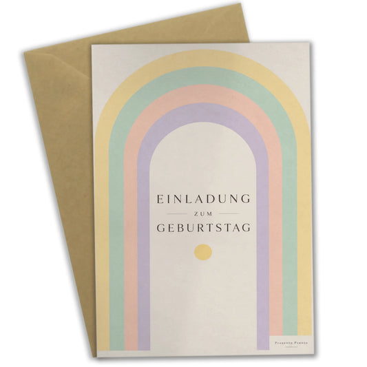 Süße Einladungskarten zum Geburtstag mit Pastell-Regenbogen|p:2013403|h:ae8ab4d89daa49cba86ec6c6d102e3ce