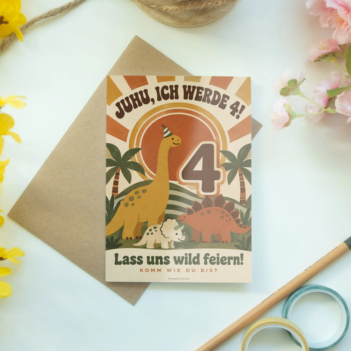Lustige Einladungskarten zum 4. Geburtstag mit Dinosaurier|p:2013409|h:7b991b720f324744fa90fd4a1bcbfbf1