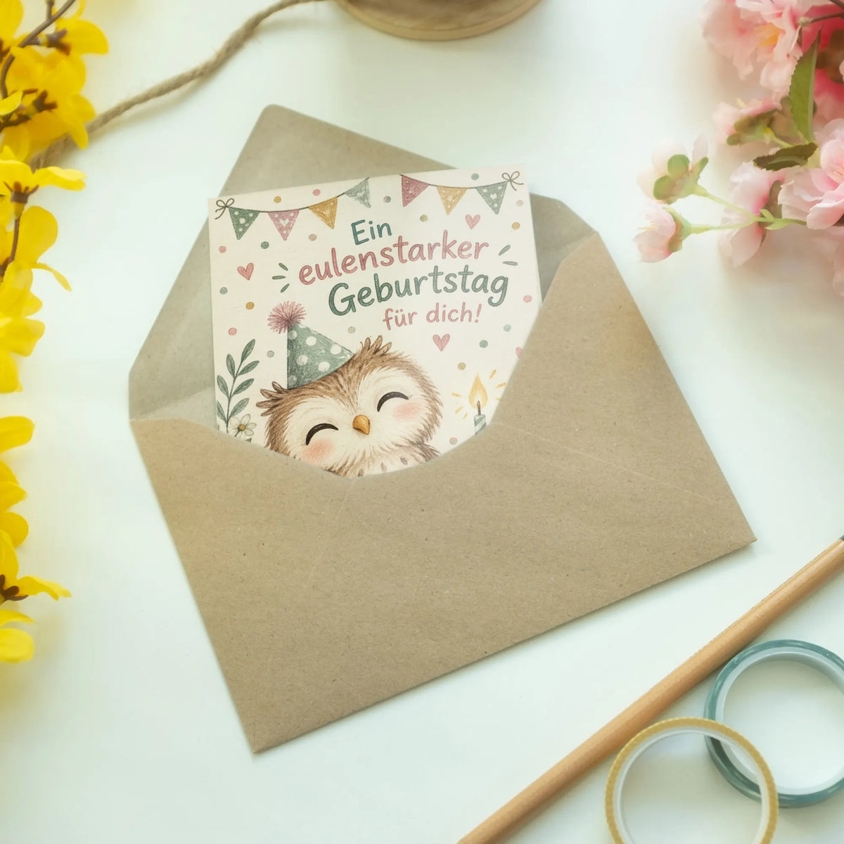 Lustige Geburtstagskarte mit Eule und Cupcake|p:2013440|h:4366ac2aa441ed61ed360e5842c6eef9