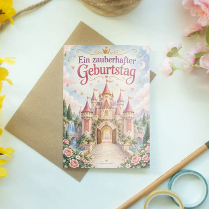 Zauberhafte Einladungskarten für Prinzessinnen zum Kindergeburtstag|p:2013454|h:c01f24ab4596be6d54b813453d17d667