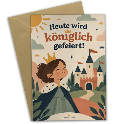 Königliche Einladungskarten für Prinzessinnen mit Schloss und Krone|p:2013455|h:0b005661c56dc6a9e293a50d22666634