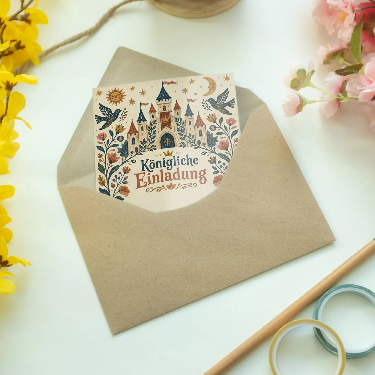Königliche Einladungskarten für Prinzessinnen mit Schloss|p:2013457|h:1dcca408436f14b07e07c049470abcf5