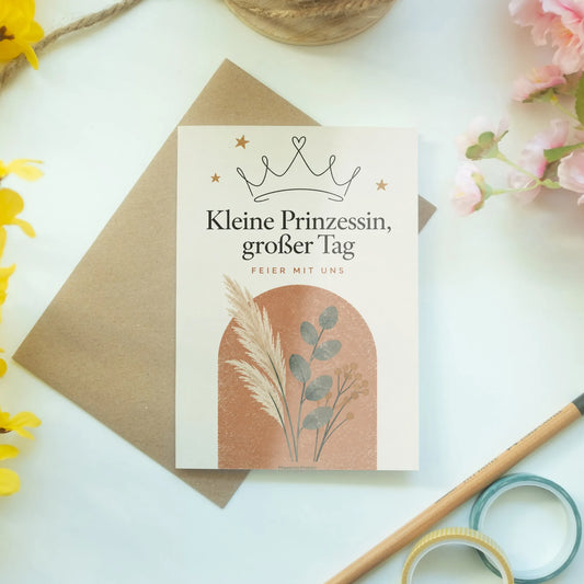 Süße Einladungskarten für Prinzessinnen mit Krone|p:2013460|h:c6d2f083316286eaba0311693f4f5d16
