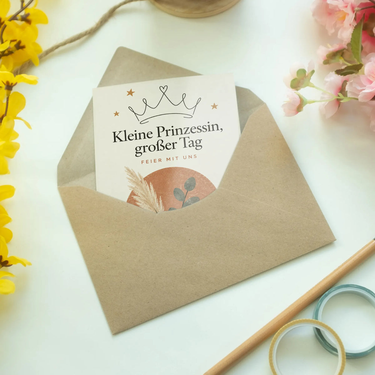 Süße Einladungskarten für Prinzessinnen mit Krone|p:2013460|h:f3d7300971237b4286ddd2d87d34bd43