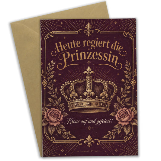 Royale Einladungskarten für Prinzessin mit Krone|p:2013461|h:00900b5c268d4c81e324960a757d584f