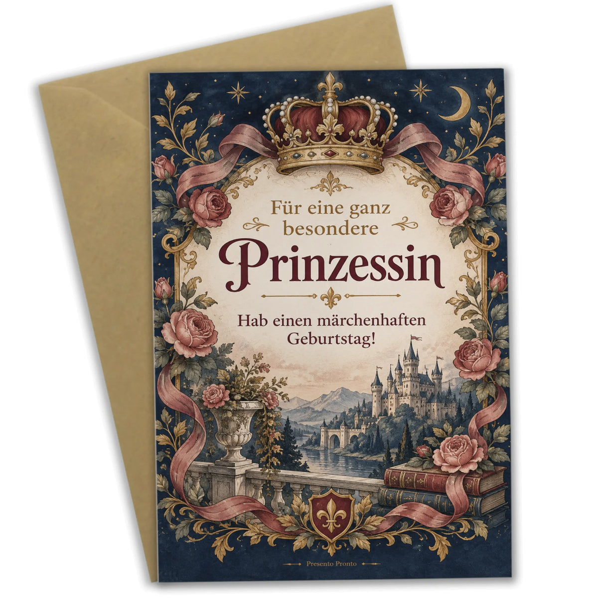 Elegante Einladungskarten für Prinzessinnen mit goldener Krone|p:2013463|h:824c46b0bcf3f89b58c591d186c0b678