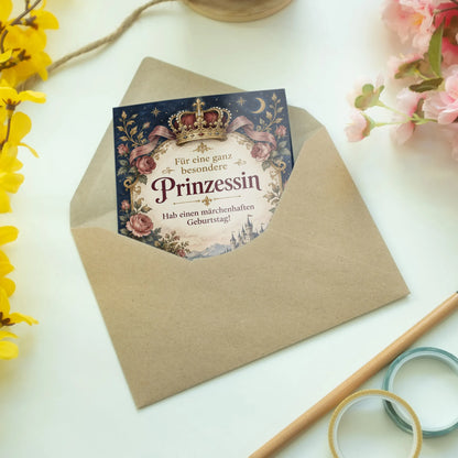 Elegante Einladungskarten für Prinzessinnen mit goldener Krone|p:2013463|h:439182f739a6513c6bbc5ae07781f61d