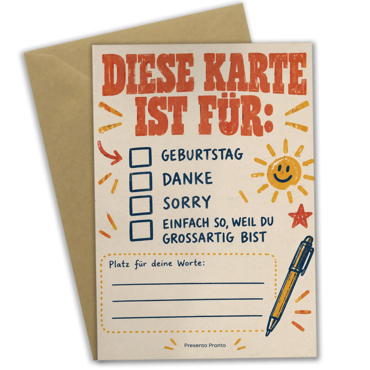 Lustige Karte zum Selbstgestalten für Freunde mit Ankreuzfeldern|p:2013481|h:9976456a47afbe26b9b850bdc5a50375