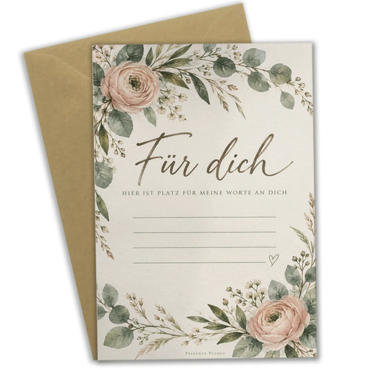 Elegante Grußkarte "Für dich" zum Selbstbeschriften mit Eukalyptus|p:2013483|h:2d7cb608283daee24cb641f094c7c98c
