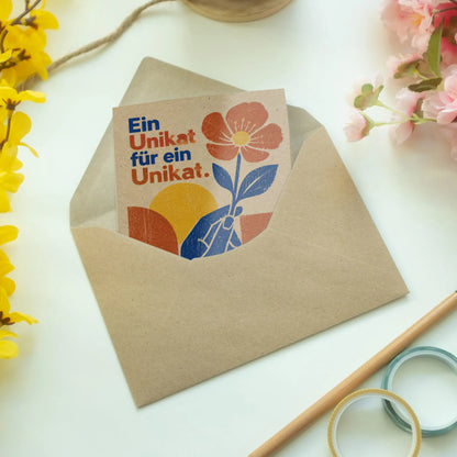 Besondere Grußkarte zum Selbstgestalten für ein Unikat mit Blume|p:2013486|h:39d91e37dc6fcb99b96c5e8927e68f1f