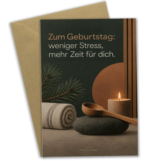 Entspannte Geburtstagskarte für Wellness mit Saunakelle|p:2013512|h:f42e5f31e049dbf403102dce55f88117