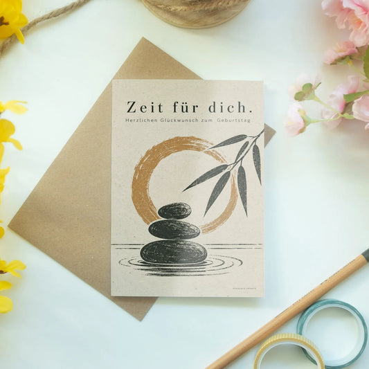 Entspannende Geburtstagskarte für Wellnessfans mit Zen-Steinen|p:2013544|h:50011382d271c1bf58777cfa04f4ee55