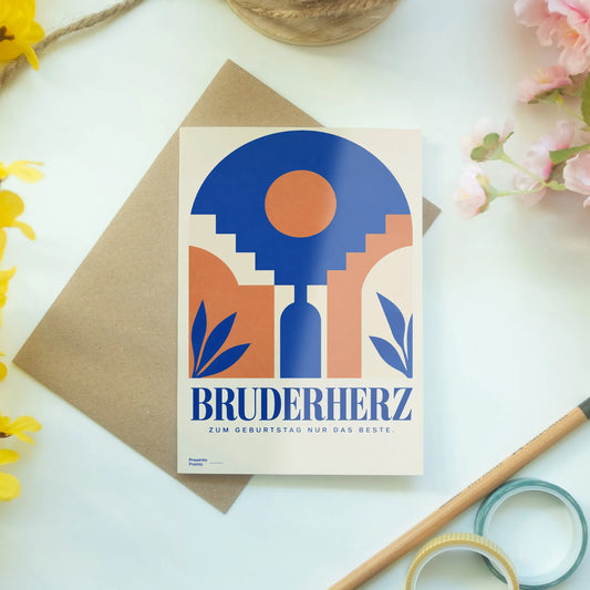 Herzliche Geburtstagskarte für Bruder mit Schriftzug Bruderherz|p:2013579|h:d19f11c6c44609159fc528ba4a7df9f4