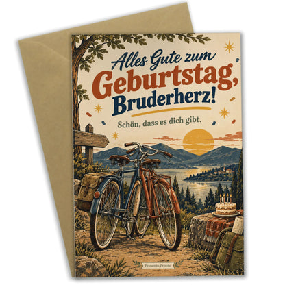 Herzliche Geburtstagskarte für den Bruder mit Vintage-Fahrrädern|p:2013583|h:8ebca240a43ee23f6aa420dfdfc7894f