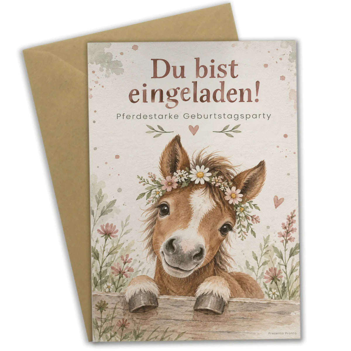 Süße Einladungskarten zum Pferde-Kindergeburtstag mit Fohlen|p:2013597|h:82ad3d466771306005026bd0e2362736