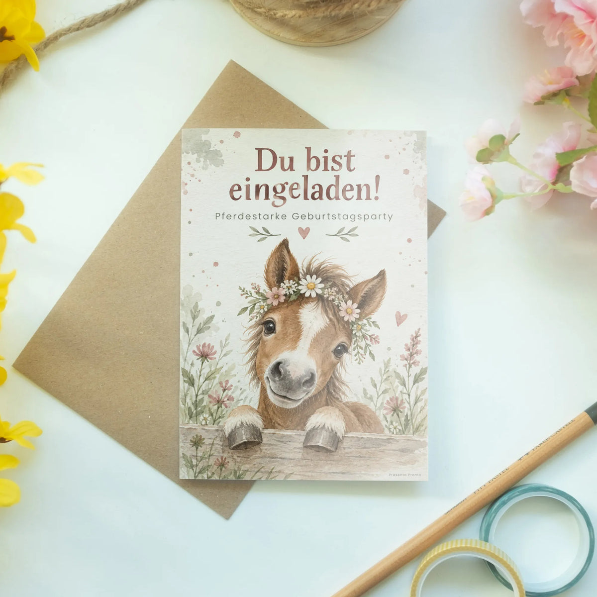 Süße Einladungskarten zum Pferde-Kindergeburtstag mit Fohlen|p:2013597|h:5bf781250b5623e9ad86487f06c6dd6d