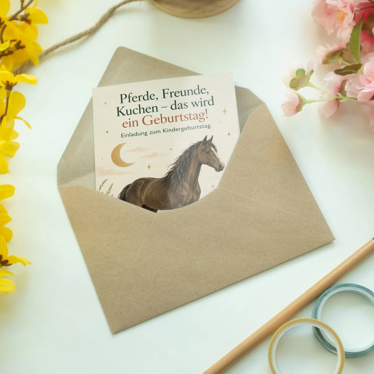 Süße Einladungskarten zum Kindergeburtstag mit Pferd|p:2013598|h:69a2413a5ab29cae8532e1b3ecec5df4
