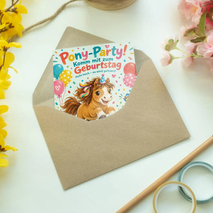 Lustige Einladungskarten zum Kindergeburtstag mit Pferden|p:2013601|h:b2e6c2a31ea33df492e4cff0f3f30027
