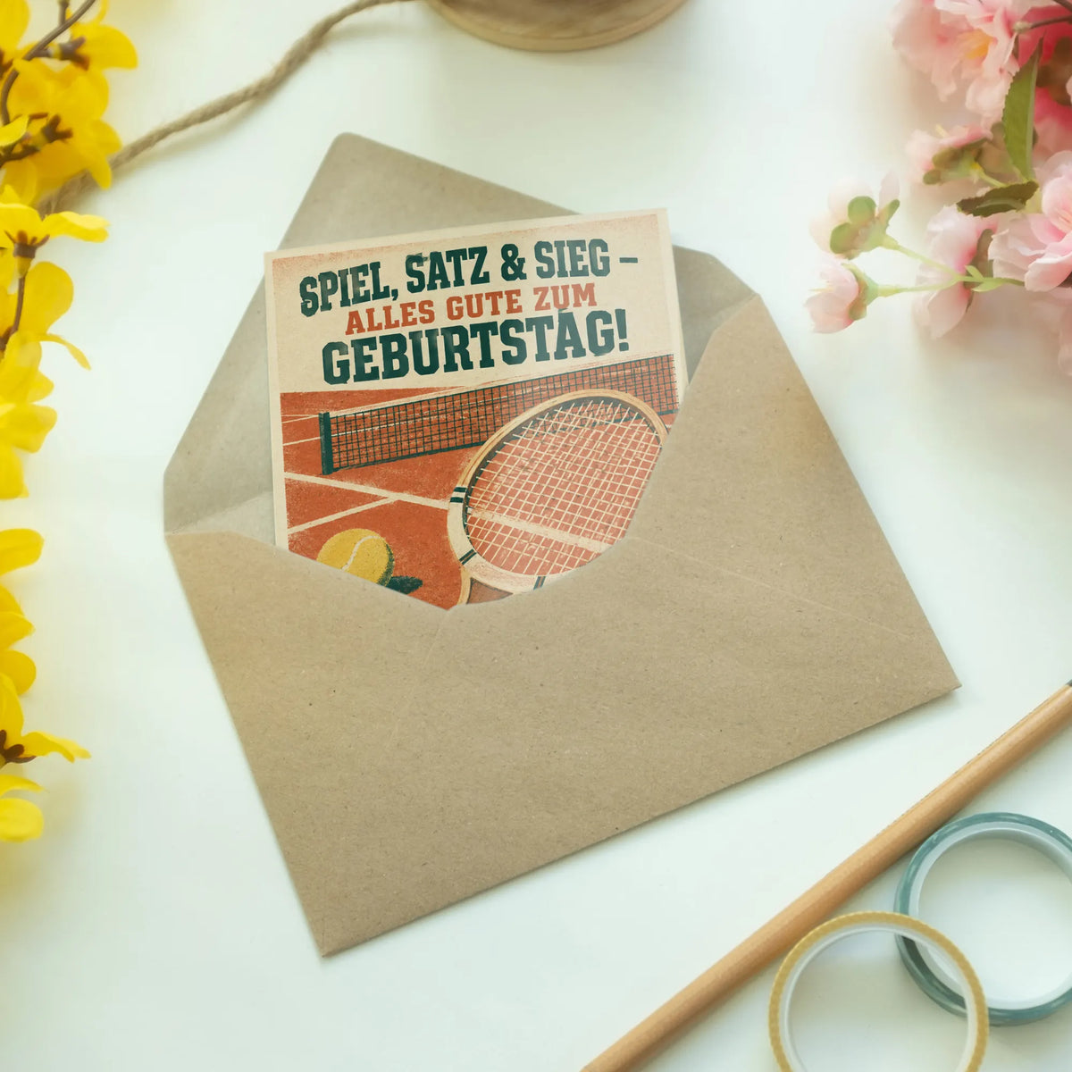 Coole Geburtstagskarte für Tennisspieler mit Holzschläger|p:2013610|h:6a2d1d959a5489bd93b0cc99955dee65