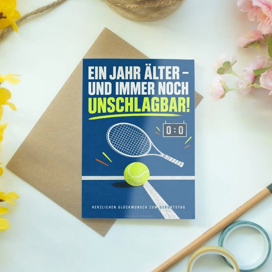 Lustige Geburtstagskarte für Tennisfans mit Tennisball|p:2013631|h:721d8adf3b992c925bb9ed9890538032